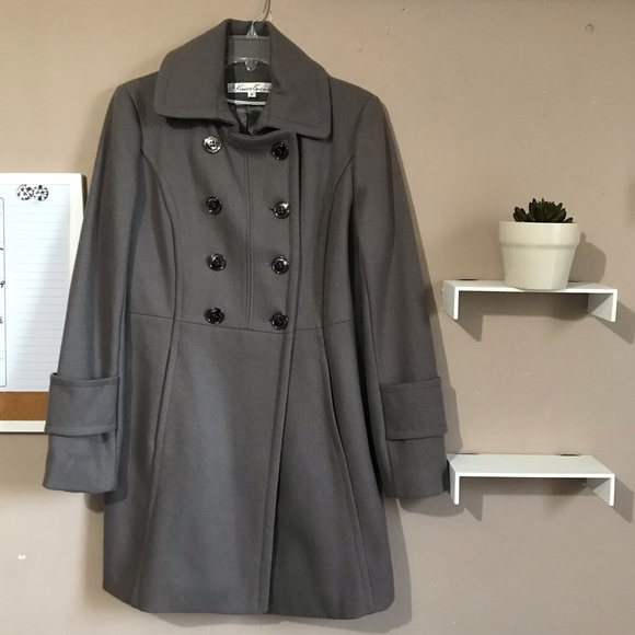 Kenneth Cole Jackets & Blazers - Kenneth Cole Wool Gray Coat Double Breasted